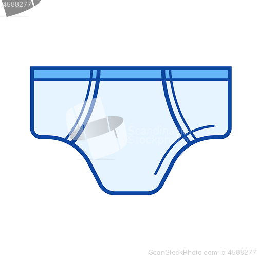 Image of Brief pants line icon.