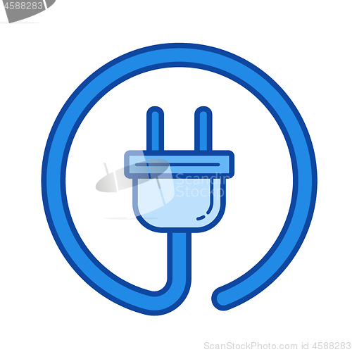 Image of Electric plug line icon.