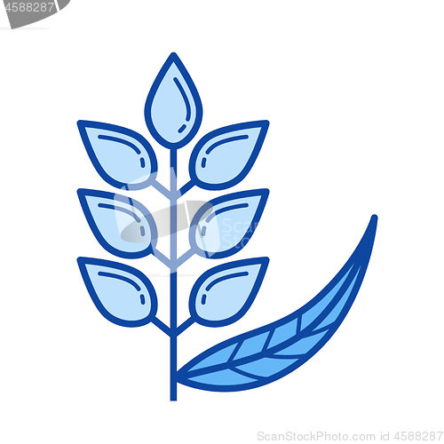 Image of Wheat ears line icon.