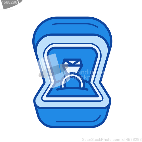 Image of Engagement ring line icon.