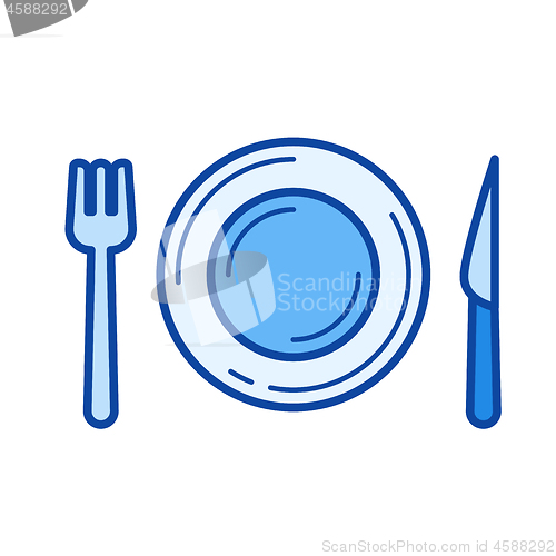 Image of Dinnerware line icon.