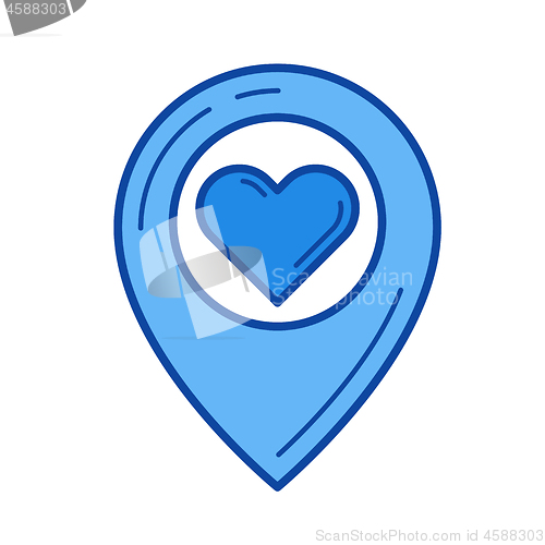 Image of Lovely place line icon.