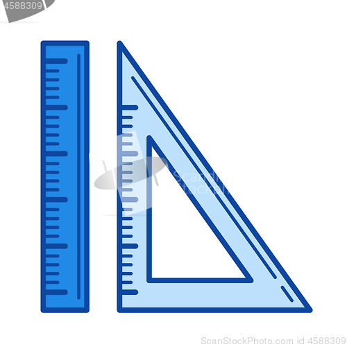 Image of Rulers line icon.