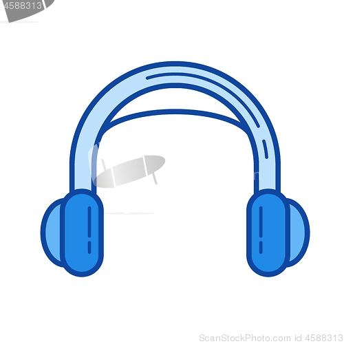 Image of Headphone line icon.