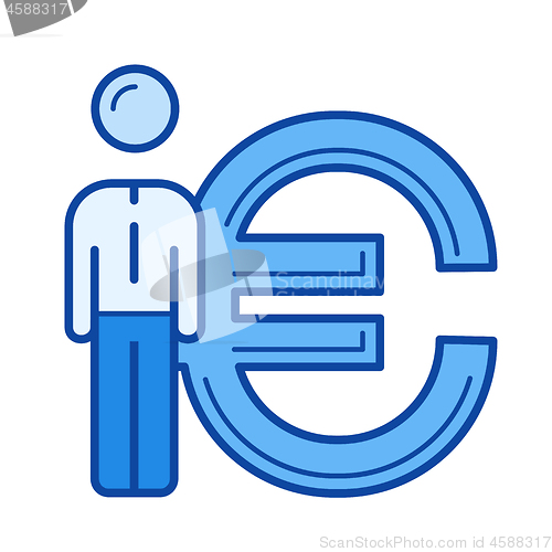 Image of Currency market line icon.