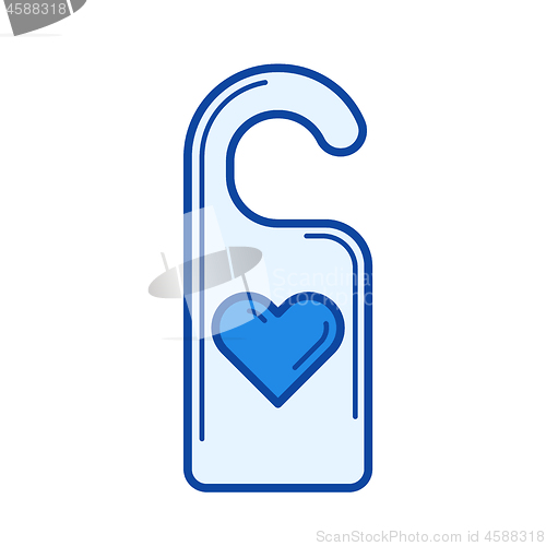 Image of Door hanger line icon.