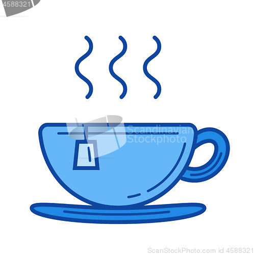 Image of Cup of tea line icon.