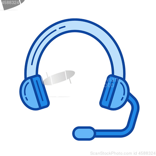 Image of Headset line icon.