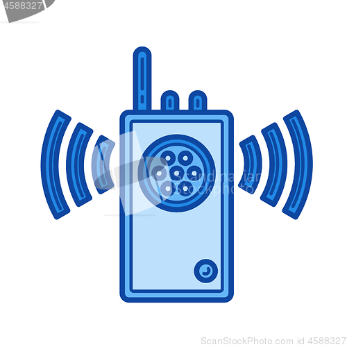 Image of Walkie talkie line icon.