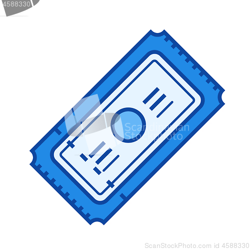 Image of Movie ticket line icon.