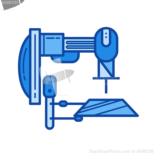 Image of Machine tool line icon.