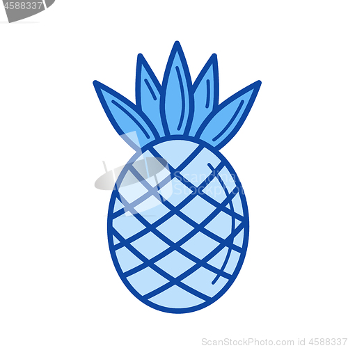 Image of Pineapple line icon.