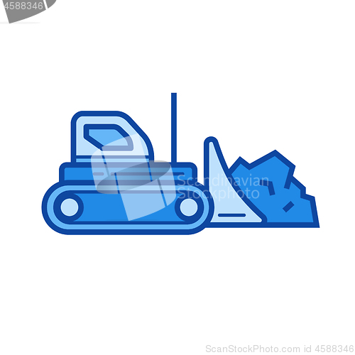 Image of Excavator line icon.