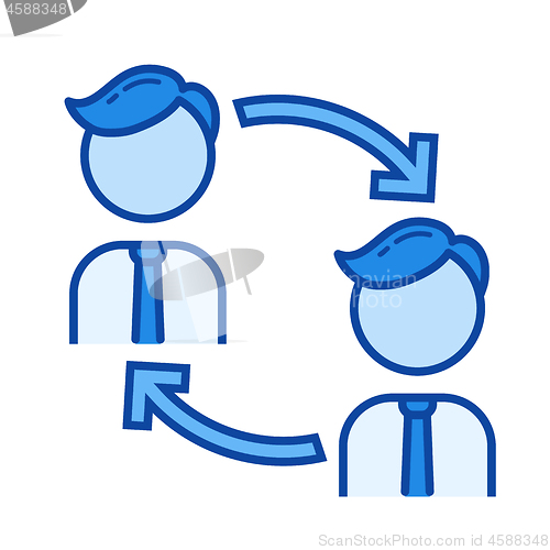 Image of Knowledge managment line icon.