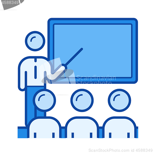 Image of Business training line icon.