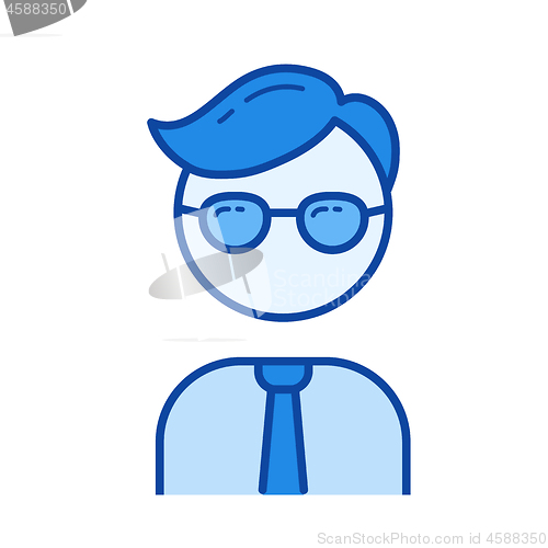 Image of Office worker line icon.