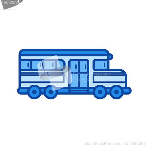 Image of School van line icon.