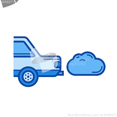 Image of CO2 emission line icon.