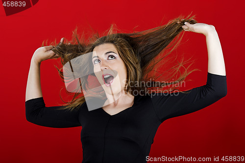 Image of Woman in red