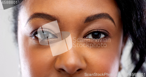 Image of close up of african american woman face