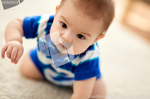 Image of close up of sweet little asian baby boy