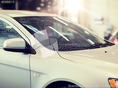 Image of car at repair station