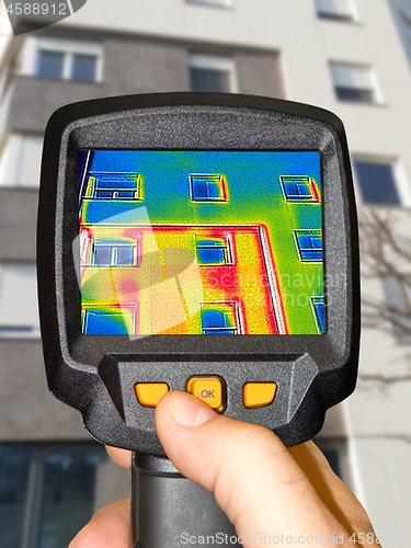 Image of Recording Heat Loss at the Residential building