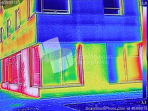 Image of Thermal image Heat Loss at the Residential building