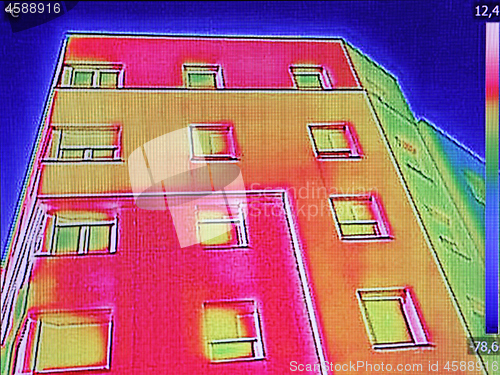 Image of Thermal image Heat Loss at the Residential building