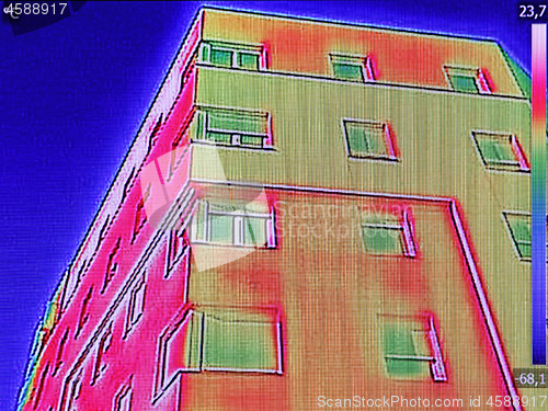 Image of Thermal image Heat Loss at the Residential building