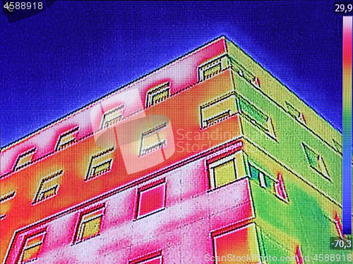 Image of Thermal image Heat Loss at the Residential building