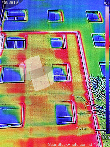 Image of Thermal image Heat Loss at the Residential building