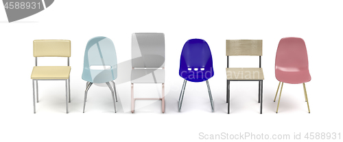 Image of Row with different chairs
