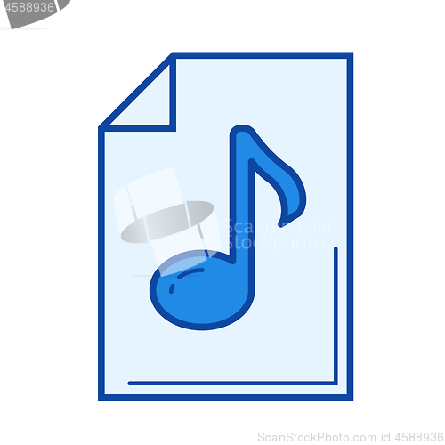 Image of Audio file line icon.