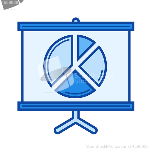 Image of Pie chart diagram line icon.