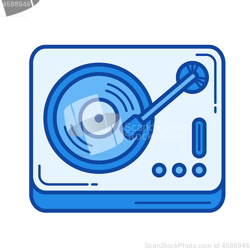 Image of Vinyl record player line icon.