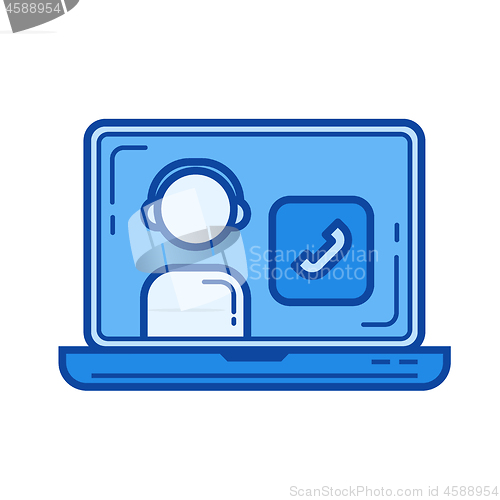 Image of Video call line icon.