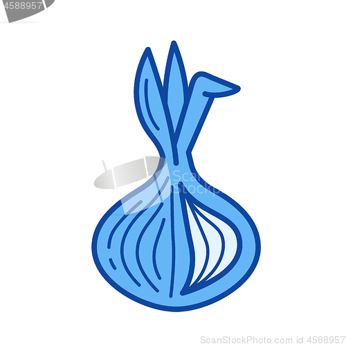 Image of Onion bulb line icon.