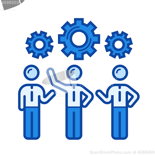 Image of Teamwork line icon.
