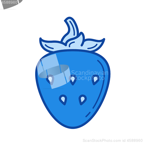 Image of Strawberry line icon.