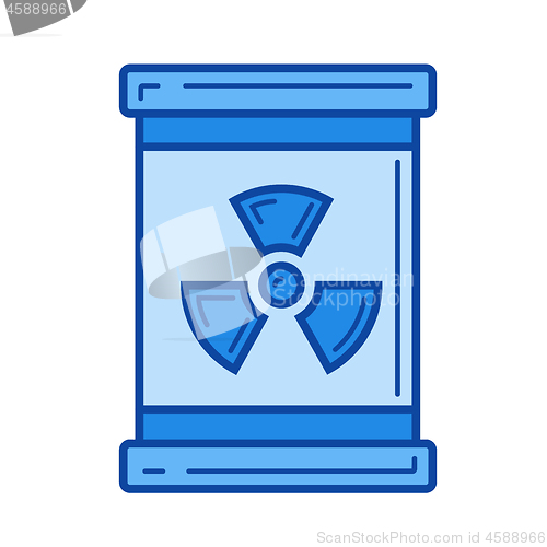 Image of Nuclear waste line icon.