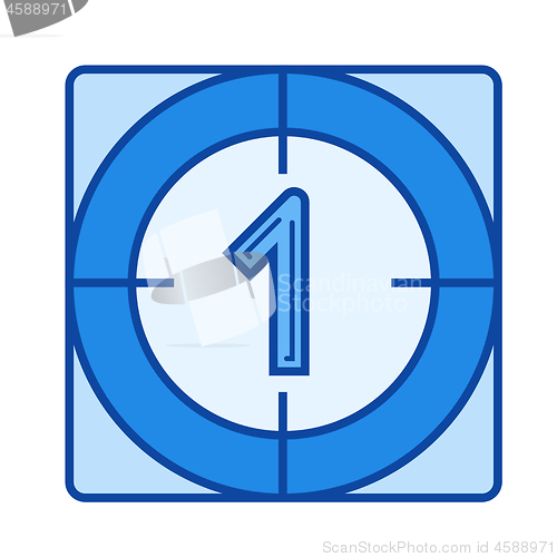 Image of Film countdown line icon.