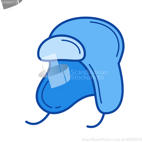 Image of Baby hat line icon.