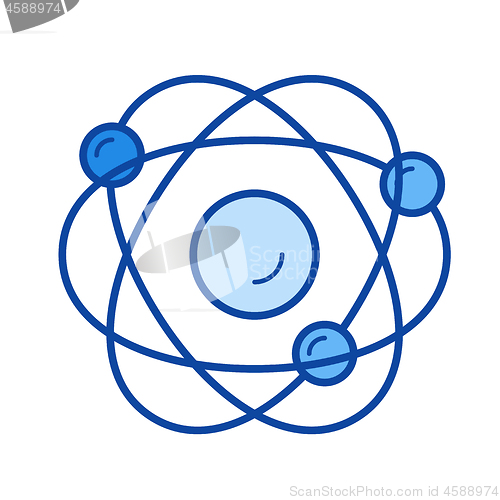 Image of Atom structure line icon.