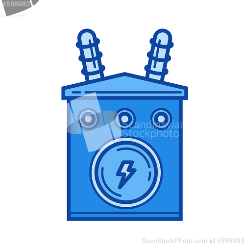 Image of Power industry line icon.