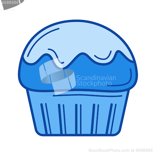 Image of Cupcake line icon.