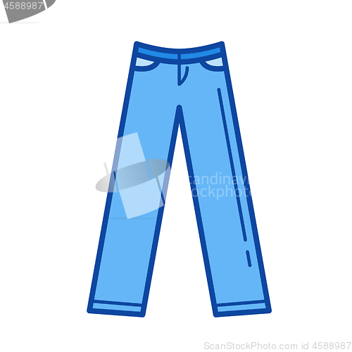 Image of Trousers line icon.