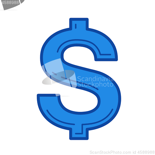 Image of Dollar sign line icon.