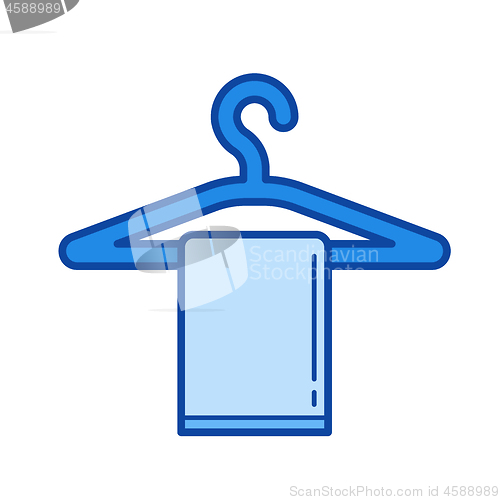 Image of Towel hanger line icon.