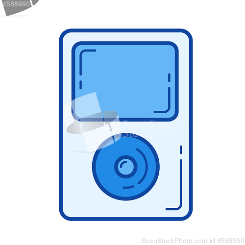 Image of Portable player line icon.